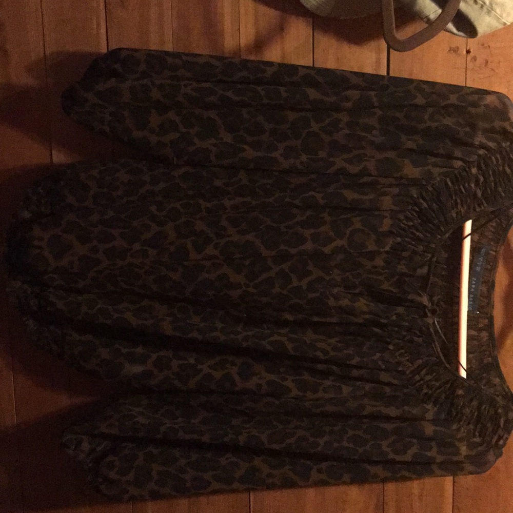 Zara brown/black leopard shirt